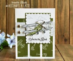 a small card with an airplane on it