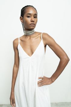 Sterling silver with offwhite leather choker/ designed by artisan Lou Guerin Choker Designs, Accessories Bags Shoes, Knit Bottom, Leather Chokers, Outerwear Sweater, Sales Gifts, Jewelry Sales, Choker, Sweater Dress