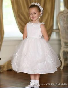 http://www.dhgate.com/product/custom-flower-girl-dresses-white-organza/209653030.html Flowergirl Dress, Layered Tulle Skirt