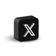 a black square button with the letter x on it