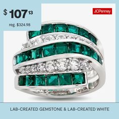 Ring Style: Cocktail RingsFeatures: Quick ShipSetting: ChannelMetal Color: WhiteRing Gallery Height: 4.5mmCare: Wipe CleanStone Type: 28 Lab Created Emerald, 10 Lab Created SapphireAuthenticity: Lab Created StoneBirthstone: May BirthstoneMetal: Sterling SilverCountry of Origin: Imported Silver Cocktail, Lab Created Emerald, 7 Rings, Ring Style, White Sapphire, Cocktail Ring, Cocktail Rings, Fashion Rings, Emerald