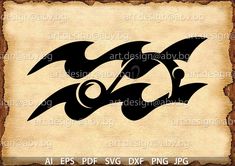 an image of the letter o with black and red designs on parchment paper, which has been