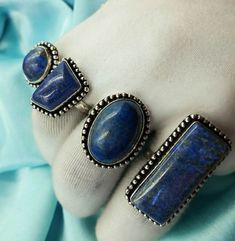 Elevate your boho look with these handmade Lapis Lazuli Gemstone Rings 💍✨ Perfect for weddings, birthdays, and anniversaries. Made with love from natural gemstones in India. #BohoStyle #GemstoneJewelry #Handmade #VintageVibes #LapisLazuli #FashionStatement 💙  #eBay #eBayStore #eBaySeller #Bohemian #MothersDay #Anniversary #ValentinesDay #Engagement #Gemstone #Graduation #Wedding Gemstone Rings Silver, Rings Boho, Gemstone Ring Silver, Boho Crystal, Bohemian Crystal, Lapis Lazuli Gemstone, Navajo Jewelry, Rings Jewelry Fashion, Rings Silver