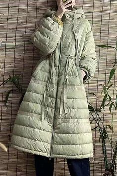 Plus Size-Women's Winter Hooded Long Down Jacket With White Duck Down Material: Nylon. White Duck Down Collar: Hooded Length: Size 5XL measures 38.58" from shoulder to hem Pattern: Solid color Highlight: Zipper Season: Winter Casual Khaki Winter Puffer Jacket, Casual Khaki Puffer Jacket For Winter, Hooded Khaki Puffer Jacket For Spring, Khaki Hooded Puffer Jacket For Spring, Casual Solid Puffer Jacket With Drawstring Hood, Casual Long Sleeve Puffer Jacket With Drawstring Hood, Hooded Solid Color Outerwear For Outdoor, Casual Spring Puffer Jacket With Drawstring Hood, Winter Khaki Puffer Jacket