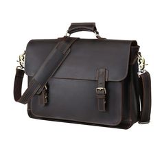 PRICES MAY VARY. 【Full Grain Cowhide Leather】100% Cowhide Grain leather mens briefcase.Large 15.6" laptop briefcase is crafted of real full grain cowhide processed with crazy horse leather tech, which can keep the natural pore texture of cowhide to the utmost degree and greatly increase durability to serve for decades. Thick and Durable, it will become brighter and brighter over time。 【Dimension & Structure】The briefcase contains many compartments with extensive interior organization, an adjusta Mens Messenger Bag, Mens Briefcase, Leather Computer Bag, Interior Organization, Business Laptop Bag, Teacher Bags, Laptop Briefcase, Briefcase For Men, Leather Laptop