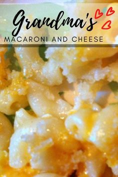 a close up of macaroni and cheese on a plate