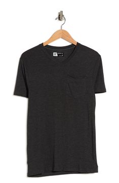 A classic patch pocket V-neck T-shirt is a wardrobe essential. 27" length (size S) V-neck Short sleeves Chest patch pocket Solid 55% cotton, 25% viscose. 20% polyester Machine wash, tumble dry Imported Model stats: 6'1" height, 32" waist. Model is wearing size S. Casual V-neck Tops With Side Pockets, Patch Pocket, Wardrobe Essentials, Nordstrom Rack, V Neck T Shirt, Short Sleeves, Nordstrom, V Neck, Wardrobe