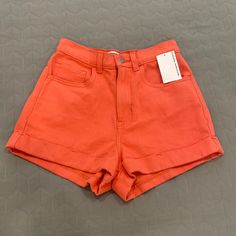 American Apparel Vintage Jean Shorts Nwt New With Tag Never Worn Color Orange Size 24 Slight Defect From Storage - Small Tear By Zipper. Could Easily Be Tailored And Fixed. Not Very Noticeable Solid Color High Waist Bermuda Shorts For Spring, High Waist Solid Bermuda Shorts For Spring, Solid High Waist Bermuda Shorts For Spring, High Waist Bermuda Shorts For Spring And Summer, Trendy Orange Shorts For Summer, Orange Cotton Shorts For Spring, Trendy Orange Summer Shorts, Spring Orange Cotton Shorts, Orange Cotton Shorts