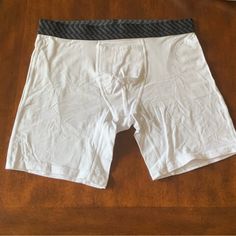 New Without Tags ! Size M Casual White Boxer Briefs For Sports, White Fitted Boxer Briefs For Loungewear, Fitted White Boxer Briefs For Loungewear, Fitted White Boxer Briefs For Gym, White Short Boxer Briefs For Workout, Sporty White Boxer Briefs For Sports, White Fitted Boxer Briefs For Gym, White Cotton Boxer Briefs For Loungewear, White Stretch Boxer Briefs For Sports