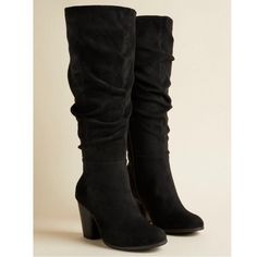 Torrid Nwt Slouch Knee Boot (Ww) Product Details Fit Over-The-Knee Silhouette. Extra Wide Width (Ww): Our Unique Fit Gives You Extra Wide Width And Extra Room Around Your Whole Foot. Extra Cushioned Footbed; Rubber Sole. Comes In Wide Calf & Extended Wide Sizes. Wide Calf: 2" Wider Than Standard. Extra Wide Calf: 4" Wider Than Standard. 22" Shaft Height. 3.5" Heel Height. Materials + Care Man-Made Materials. 100% Polyester. Imported. Details Stacked Heel. 90s Witch, Slouchy Boots, Unique Fits, Favorite Boots, Knee Boot, Slouched Boots, Witch Aesthetic, Wide Calf Boots, Wide Calf