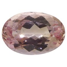 an oval shaped pink diamond on a white background