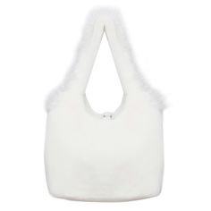 Ermine Large Elegant Winter Shoulder Bag With Faux Fur Lining, Elegant Winter Bags With Faux Fur Trim, Faux Fur Shoulder Bag For Everyday Use, Elegant Rectangular Shoulder Bag With Faux Fur Lining, Chic Fluffy Shoulder Bag For Everyday, Elegant Faux Fur Bags For Winter, Winter Rectangular Sheepskin Bags, Shearling Purse, Shearling Handbag