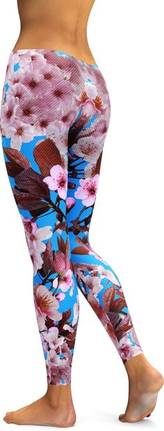 Our new Japanese Cherry Blossom leggings are a must have for spring and summer. They combine super well with flats or white sneakers. The flowers are carefully placed to compliment the shape of your legs. In the background you will find a clear blue sky.
Get your summer vibes on with this beautiful piece and we are sure you will be the sunshine in the room ;) Cherry Leggings, Casual Floral Print Yoga Bottoms, Spring Yoga Multicolor Leggings, Spring Floral Print Workout Leggings, Spring Tie-dye Stretch Leggings, Japanese Cherry Blossom, Clear Blue Sky, White Sneakers, Soft Pink