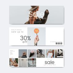 the sale banner is designed to look like it has an image of a woman holding a lollipop