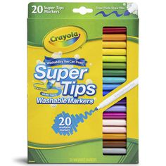 crayon super tips washable markers, 50 counts / box - assorted colors