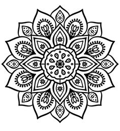 a black and white drawing of a flower