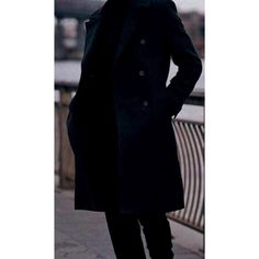 This is a Stylish Long Over Coat crafted from high quality fabric and imported materials. Our products are handcrafted by experienced tailors who make sure the that the stitching is precise, lining is proper and the overall product is sturdy enough to not go out of shape for more than a few years. Also all our products have extra margins in their length, sleeves, sides so it's easily alterable if your size changes after some time. To see more available colours and designs in this collection, Che Black Business Peacoat With Pockets, Black Long Sleeve Peacoat For Business, Black Long Sleeve Business Peacoat, Black Long Peacoat With Pockets, Masculine Formal Winter Outerwear, Masculine Winter Business Outerwear, Black Fitted Peacoat For Business, Black Pea Coat With Pockets For Business, Tailored Black Peacoat