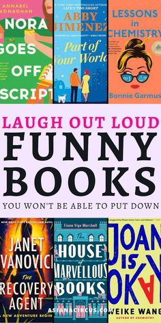 the book cover for laugh out loud funny books you won't be able to put down