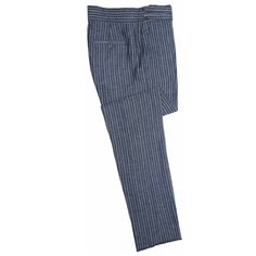 A must-have style in every man’s wardrobe, you will never look boring again with these striped trousers in blue and white. Elegantly made with high quality craftsmanship in a straight fit, flat-front style from premium quality cotton, these trousers feature a button and zip closure with a wide waistband with two extended fastening tabs. This pair of men's pants is perfect for work and everyday wear, business meetings, parties, gala dinners or summer weddings. Buy it for yourself, or gift it to a Gurkha Pants, Striped Trousers, Gala Dinner, Summer Weddings, Pants Blue, Every Man, Dress Trousers, Wide Waistband, Men's Pants