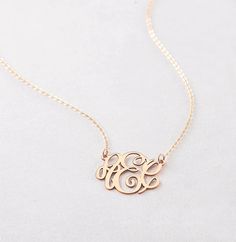 Monogram Necklace • Dainty Monogram Jewelry • Initial Necklace • Monogrammed Necklace • Personalized Jewelry • Personalized Monogram Dainty Monogram Name Necklace For Personalized Gift, Classic Charm Necklaces For Mother's Day Personalized Gift, Elegant Mother's Day Initial Necklace With Name, Elegant Mother's Day Initial Necklace, Classic Personalized Initial Necklace For Mother's Day, Classic Monogram Name Necklace For Anniversary, Classic Monogram Necklace As Gift, Monogram Jewelry For Valentine's Day Personalized Gift, Elegant Customizable Initial Necklace For Mother's Day