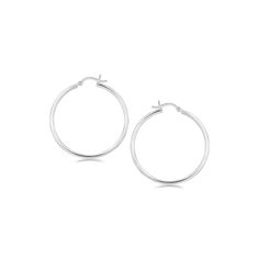 LOVCIA Premium Elegant Sterling Silver Rhodium Plated Thin Hoop Earrings 35mm Wedding, Jewelry By Brand, Ribbon Jewelry, Snap Lock, Doll Jewelry, Fine Earrings, Style Earrings, Bridesmaids Gifts, Wedding Bridesmaids