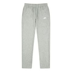 Nike M Nsw Club Pant Oh Ft Casual Sports Elastic Waistband Long Pants Gray BV2713-063 (Men's) Logo Waistband Athleisure Sweatpants, Athleisure Sweatpants With Logo Waistband, Athleisure Jogging Pants With Logo Waistband, Sporty Sweatpants With Logo Waistband For Sports, Sporty Sweatpants With Logo Waistband, Sports Cotton Pants With Straight Hem, Sporty Loungewear Bottoms With Logo Waistband, Athleisure Bottoms With Logo Waistband For Jogging, Sportswear Sweatpants With Straight Hem