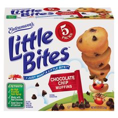 a box of little bites chocolate chip muffins