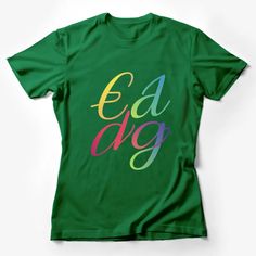 Colorful Modern Art Ea Dag Script T-Shirt, Stylish Unique Typography Tee, Unisex Fashion Top Female T-Shirt Custom graphic T-Shirt.Customize your color Colorful Modern Art, Unique Typography, Typography Tees, Streetwear For Men, Pop Art Women, Penguin T Shirt, Typography Shirts, Retro Graphic Tees, Streetwear Tops