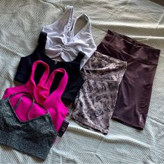 Mixed Hues And Patterns Athleisure Bundle For A Sporty/Leisurely Look Outdoor Voices Sports Bra Black - S Alo Sports Bra Hot Pink - S Alo Sports Bra White Camo - S Gapfit Sports Bra Green Animal Print- S Rei Biker Shorts -S Gapfit Biker Shorts Snake Print - S Sold As A 6 Item Bundle Only All Items In Excellent Used Condition To New With Tags Offers Welcome From A Smoke And Pet Free Environment Fast Shipping Alo Yoga Sporty Summer Activewear, Casual Stretch Activewear By Alo Yoga, Alo Yoga Activewear For Gym In Spring, Alo Yoga Spring Activewear For Gym, Sporty Alo Yoga Activewear For Summer, Alo Yoga Summer Activewear For Yoga, Casual Alo Yoga Activewear, Sporty Spring Activewear By Alo Yoga, Alo Yoga Sporty Athletic Fit Activewear