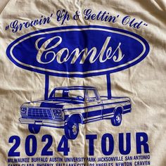 Brand New Saw Him In Santa Clara Ca In May Sz Xl Off White/Cream Color With Blue Print Luke Combs Shirt Concert, Luke Combs Vinyl, Luke Combs Beautiful Crazy Shirt, Vintage George Strait Shirt, Luke Bryan Shirt, Ed Hardy Tattoos, Lakers Shirt, Dolce Gabbana T Shirt, Luke Combs