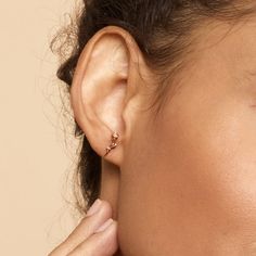 Kiss From A Rose Studs – Oradina Delicate Rose Gold Ear Climbers As Gift, Delicate Rose Gold Ear Climbers For Gift, Single Rose Gold Ear Climber In 14k Gold, Rose Gold Single Ear Climber In 14k Gold, Kiss From A Rose, Solid Gold Earrings, Gold Piece, Everyday Accessories, Gold Price