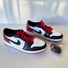 Air Jordan 1 Low 'Black Toe 2023' Men's Shoes Size 9.5 Men / 11 Women Color White/Varsity Red/Black Style: Cz0790-106 Never Worm. No Damage Or Stains. Without Original Box. Extra Black Laces Included. Luxury Red Jordan Shoes With Red Sole, Luxury Leather Jordan Shoes With Red Sole, Air Jordans Women Red And Black, Air Jordan 1 Low Red Black, Luxury Casual Red Jordan Shoes, Air Jordan 1 Low Reverse Black Toe, Casual Luxury Red Jordan Shoes, Jordan 1 Mid Black And Red, Luxury Red Jordan Shoes With Cushioned Footbed