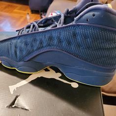 Air Jordan Retro 13. Worn A Few Times. Box Included. No Refunds! Blue Breathable Lace-up Jordan Shoes, Breathable Blue Synthetic Jordan Shoes, Blue Jordan Shoes With Air Max Cushioning For Sports, Blue High-top Breathable Jordan Shoes, Blue Breathable High-top Jordan Shoes, Blue Jordan Running Shoes With Cushioned Footbed, Blue Low-top Jordan Running Shoes, Blue Jordan Shoes With Air Max Cushioning, Blue High-top Jordan Shoes With Air Max Cushioning