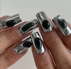 Cool Chrome Nails, Nail Application, Mens Nails, Nail Envy, Metallic Nails, Nail Swag, Fire Nails, Dream Nails, Funky Nails