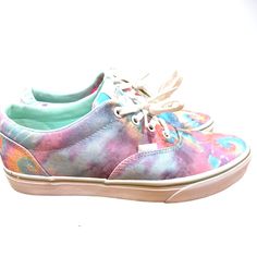 Vans Doheny Pastel Tie-Dye Sneakers. Brand New In Excellent Condition. Purple Lace-up Sneakers For Summer, Vans Multicolor Sneakers For Spring, Vans Lace-up Sneakers For Summer, Trendy Purple Sneakers For Summer, Trendy Purple Vans Sneakers, Purple Summer Sneakers For Streetwear, Casual Pastel Sneakers For Spring, Pastel Tie Dye, Womens Vans