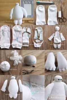 the instructions for how to make a doll's clothes and shoes with sockies