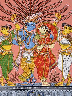 Hindu Cosmos, Bengali Art, Artwork On Canvas, Kalamkari Painting, Indian Art Gallery