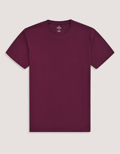 This essential maroon t-shirt offers both comfort and a unique color to make your everyday look more trendy. Crafted from 100% breathable cotton, this plain tee keeps you cool and fresh all day long. The soft, smooth fabric ensures irritation-free wear. Wear this versatile tee with smart chinos or jeans and slay your day. 100% Cotton Smart Fit Soft Fabric Finish Ribbed Crew Neck Half Sleeves Completely Breathable Casual Burgundy Short Sleeve T-shirt, Burgundy Cotton T-shirt With Crew Neck, Classic Plain Cotton T-shirt, Purple Cotton Classic Style Tops, Classic Purple Cotton Tops, Burgundy Cotton Short Sleeve Tops, Classic Solid Color Crew Neck Shirt, Classic Purple Crew Neck Top, Classic Solid Crew Neck Shirt