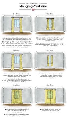 how to hang curtains on the outside of a house with pictures and instructions for them