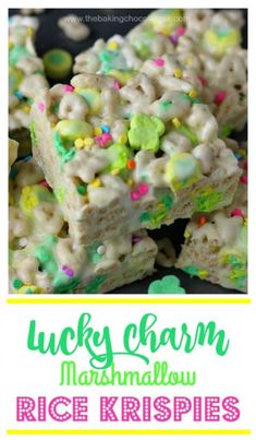 lucky charm marshmallow rice krispy treats