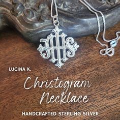 Sterling Silver Christogram Cross Necklace includes: box chain, story card, artist bio and logo imprinted jewelry box.  Necklace chain has spring ring clasp and is available in 18", 20" or 24" lengths.  Beautiful Faith jewelry with a rich history and tradition.  Ancient Christians used this Christogram as a crest or symbol for Believers.  During dangerous times for Christians, these symbols helped believers recognize each other and escape persecution.  Throughout the ages, these symbols have been used in the crests of Kings, Popes, and Countries.   IHS interpreted as meaning Iesus Hominum Salvator (Jesus Savior of Men) in Latin or connected with In Hoc Signo used in latin since the 7th century.  English language interpretation of IHS  have included "I have Suffered" and "In His Service". S Church Friends, Necklace Gift Box, Sweet Jewelry, Faith Jewelry, Christian Symbols, Inspirational Jewelry, Ancient Symbols, Names Of Jesus, Sterling Silver Necklace