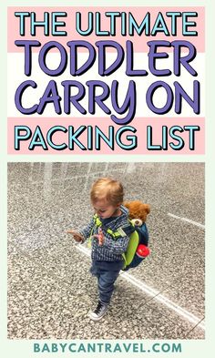 Heading out with a toddler? This ultimate carry-on packing list has you covered with all the toddler travel essentials you’ll need. From snacks and toys to comfort items and practical gear, you’ll find everything to make traveling with a toddler a breeze. Pack smart and keep your little one happy and entertained throughout your journey with these must-haves! Toddler Packing List Travel, Toddler Travel Snacks, Toddler Flight Hacks, Air Plane Travel With Toddler