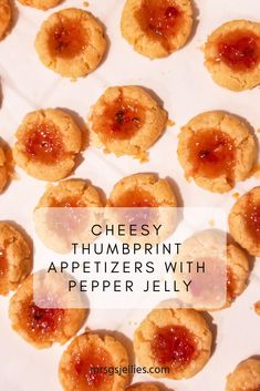 cheesy thumbprint appetizers with pepper jelly