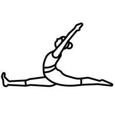 a drawing of a woman doing the splits on her stomach with a baseball bat in her hand