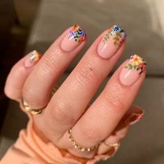 Floral Nail Designs, Modern Nails, Shellac Nails, Short Nail Designs, Bridal Nails, Minimalist Nails, Funky Nails, Floral Nails, Chic Nails