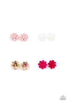 Colorful earrings in assorted colors. This colorful floral frame is in the shade of Pink. Earrings attach to standard post fittings.

Sold as one pair of earrings. Multicolored Earrings, Unicorn Frame, Stretchy Beaded Bracelet, Floral Frames, Earring Kit, Floral Studs, Kids Earrings, Pink Dark, Paparazzi Accessories