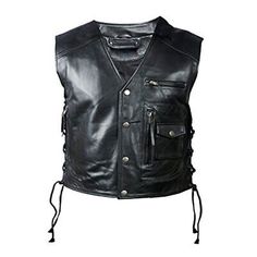 Top Rated MENS REAL COW LEATHER BLACK MOTORCYCLE BIKER STYLE VEST WAISTCOAT, Mens Coats Jackets Vests Leather Winter Outdoor Vest, Fitted Winter Motorcycling Vest, Fall Leather Moto Vest, Fitted Leather Biker Jacket With Pockets, Fitted Leather Winter Vest, Black Fitted Biker Vest, Winter Streetwear Leather Vest, Fitted Punk Winter Vest, Fitted Leather Vest For Winter