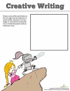 Worksheets: Knight in Shining Armor Writing 1st Grade Worksheets Free Printables, First Grade Writing Prompts, Knights And Dragons, Art Handouts, Writing Stories, First Grade Worksheets, First Grade Writing, Create Your Story, Printables Free Kids