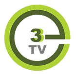 the 3 and 4 tv logo is shown in this green circle with an arrow pointing to it