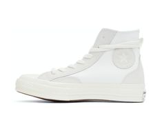 Converse Cream High Tops, Mid-top Cream Converse Sneakers, Converse Cream High-top Sneakers, Beige Converse High-top Sneakers, Beige Converse High-top Sneakers With Rubber Sole, Converse For Women, White Egret, High Sneakers, Chuck 70